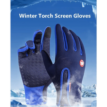 Load image into Gallery viewer, Unisex Winter Blue Touch Screen Gloves Windproof Men And Women Ski Touchscreen Texting Gloves Autumn Warm And Soft Anti Slip Gloves For Cold Weathers