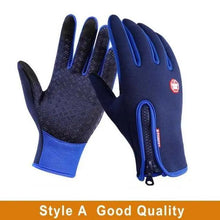 Load image into Gallery viewer, Unisex Winter Blue Touch Screen Gloves Windproof Men And Women Ski Touchscreen Texting Gloves Autumn Warm And Soft Anti Slip Gloves For Cold Weathers