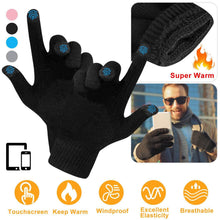 Load image into Gallery viewer, Unisex Winter Knit Gloves Touchscreen