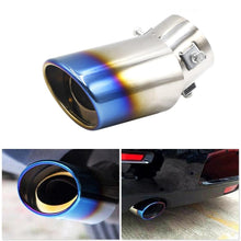 Load image into Gallery viewer, Universal Car Muffler Tip Round Stainless Steel Pipe Chrome Tail Muffler Tip Pipe Silver Exhaust Tail Pipe Diameter Stainless Steel Chrome Effect Car Muffler Tips Car Accessories Muffler Universal Stainless Steel For Cars