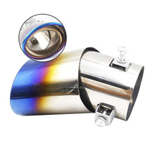 Load image into Gallery viewer, Universal Car Muffler Tip Round Stainless Steel Pipe Chrome Tail Muffler Tip Pipe Silver Exhaust Tail Pipe Diameter Stainless Steel Chrome Effect Car Muffler Tips Car Accessories Muffler Universal Stainless Steel For Cars
