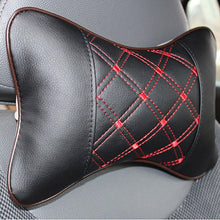 Load image into Gallery viewer, Universal Car Neck Pillows PVC Leather Breathable Mesh Auto Car Neck Rest Headrest Cushion Headrest Pillow Pillow Neck Pillows PU & Cloth Excellent Durability Auto Safety Car Headrest Breathe Seat Head Neck Rest Pillow Universal Fit For All Vehicles