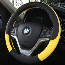 Load image into Gallery viewer, Universal Car Steering Wheel Cover Leather Car steering sleeve Car Accessories Auto Steering-Wheel covers Auto Upholstery Steering Wheel Cover Non-Slip Car Wheel Cover Protector Breathable Microfiber Universal Wheel Cover Wear-resistant Anti-slip Cover