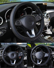 Load image into Gallery viewer, Universal Car Steering Wheel Cover Skid Proof Auto Car Steering Wheel Cover Auto Steering- Wheel Cover Microfiber Leather Viscose Breathable Anti-Slip Anti-Slip Embossing Leather Car-styling Car Accessories