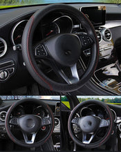 Load image into Gallery viewer, Universal Car Steering Wheel Cover Skid Proof Auto Steering- Wheel Cover Anti-Slip Embossing Leather Auto Car Steering Wheel Cover Auto Steering- Wheel Cover Microfiber Leather Viscose Breathable Anti-Slip Anti-Slip Embossing Car-styling Car Accessories