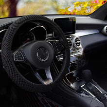 Load image into Gallery viewer, Universal Ice Silk Steering Wheel Cover Wear-resistant Anti-slip Car Accessories Microfiber Breathable Ice Silk Steering Wheel Cover Gear Handbrake Breathable Anti-Slip Warm Steering Wheel Cover Winter Cool Summer Cover Interior