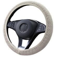 Load image into Gallery viewer, Universal Ice Silk Steering Wheel Cover Wear-resistant Anti-slip Car Accessories Microfiber Breathable Ice Silk Steering Wheel Cover Gear Handbrake Breathable Anti-Slip Warm Steering Wheel Cover Winter Cool Summer Cover Interior