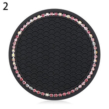 Load image into Gallery viewer, Universal Vehicle Bling Cup Holder Bling Glitter Acrylic Diamond Car Coaster PVC Travel Auto Cup Mats Insert Coaster Anti Slip Crystal Vehicle Bling Car Coasters Pink PVC Travel Auto Cup Holder Insert Coaster Anti Slip Crystal Vehicle Interior Accessories
