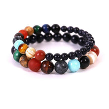 Load image into Gallery viewer, Universe Planets Solar System Galaxy Bracelets For Men Women Couple Natural Stone Bracelet Jewelry Natural Stone Semi-Precious Gemstones Beaded Bracelets For Men Women Healing Crystal Stretch Beaded Bracelet