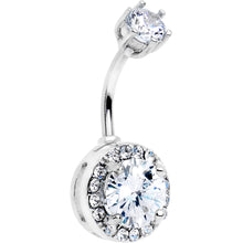 Load image into Gallery viewer, Clear Gem Top to Bottom Trendy Belly Ring