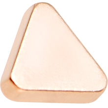 Load image into Gallery viewer, 5/16 Rose Gold IP Triangle Internally Threaded Daith Cartilage Tragus