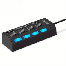 Load image into Gallery viewer, USB 2.0 Adapter Hub Power On/ Off Switch For PC Laptop Computer