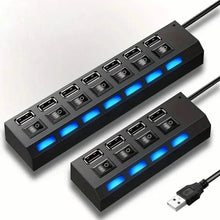 Load image into Gallery viewer, USB 2.0 Adapter Hub Power On/ Off Switch For PC Laptop Computer