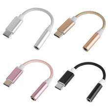 Load image into Gallery viewer, USB-C Type C Adapter Port to 3 .5mm Aux Audio Jack