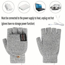 Load image into Gallery viewer, USB Electric Heating Adjustable Temperature Gloves