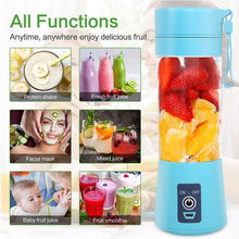 Load image into Gallery viewer, USB Electric Juicer Mini Portable Blender Electric Usb Juice Maker Juicer Bottle Blender Grinder Mixer Rechargeable Juicer Bottle Fruit Mixers Fruit Extractors Multifunction Juice Maker Machine Blender Smoothies