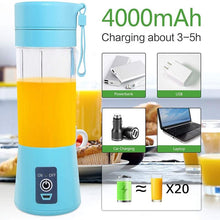 Load image into Gallery viewer, USB Electric Juicer Mini Portable Blender Electric Usb Juice Maker Juicer Bottle Blender Grinder Mixer Rechargeable Juicer Bottle Fruit Mixers Fruit Extractors Multifunction Juice Maker Machine Blender Smoothies