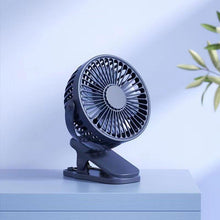 Load image into Gallery viewer, USB Mini Fan Mini Student Class Dormitory Quiet Office Desktop Clip Charging Fan Ultra Long Range Silent Clip Fan Rechargeable Fan with 3 Speeds Strong Clamp 360°Rotate Personal Fan for Office Home