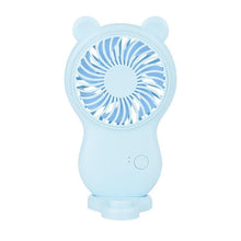 Load image into Gallery viewer, USB Mini Fan Portable Pocket Fan Cartoon Handheld Desktop Rechargeable Standing Fan Three Gear Wind Speed Regulation Battery Operated USB Small Fan with 3 Speeds for Home Office Car Outdoor Travel