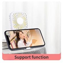 Load image into Gallery viewer, USB Mini Fan Portable Pocket Fan Cartoon Handheld Desktop Rechargeable Standing Fan Three Gear Wind Speed Regulation Battery Operated USB Small Fan with 3 Speeds for Home Office Car Outdoor Travel