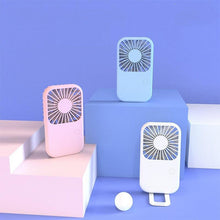 Load image into Gallery viewer, USB Mini Fan Portable Pocket Fan Cartoon Handheld Desktop Rechargeable Standing Fan Three Gear Wind Speed Regulation Battery Operated USB Small Fan with 3 Speeds for Home Office Car Outdoor Travel