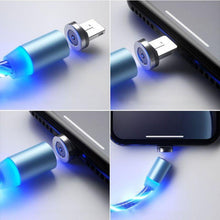 Load image into Gallery viewer, USB Phone Magnet Phone Charger Cord Cable Car Phone Charger Mobile USB Magnetic Cable Micro USB Phones Cable Car Data Line Streamer Data Cable Fast Charging 360 Degree Magnetic USB Magnetic Cable Micro USB Magnet Phone Charger Cord