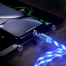 Load image into Gallery viewer, USB Phone Magnet Phone Charger Cord Cable Car Phone Charger Mobile USB Magnetic Cable Micro USB Phones Cable Car Data Line Streamer Data Cable Fast Charging 360 Degree Magnetic USB Magnetic Cable Micro USB Magnet Phone Charger Cord