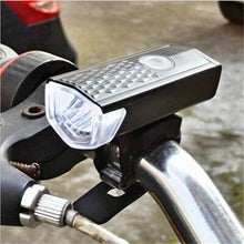 Load image into Gallery viewer, USB Rechargeable 3 Mode Bicycle Front Light Lamp Bike Headlight Cycling LED Powerful Bicycle Front Headlight Waterproof Bike Headlight End Tail Light Set 300 Lumen
