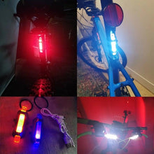 Load image into Gallery viewer, USB Rechargeable Waterproof Mountain Bike Lamp Warning Cycling Taillight Bike LED Headlight Tail Light Ultra Bright Bicycle LED Safety Light Waterproof Cycling Taillight For Electric Scooter
