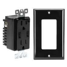 Load image into Gallery viewer, USB Wall Outlet Dual 2.4A USB Wall Charger