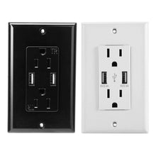 Load image into Gallery viewer, USB Wall Outlet Dual 2.4A USB Wall Charger