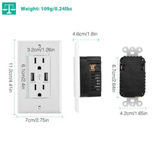 Load image into Gallery viewer, USB Wall Outlet Dual 2.4A USB Wall Charger
