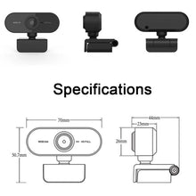 Load image into Gallery viewer, USB2.0 1080P FHD Webcam