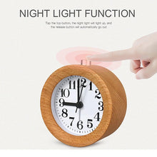 Load image into Gallery viewer, USB/AAA Powered LED Digital Clock Wooden Alarm Clock Table Clock Wooden Digital Alarm Clock with Wireless Charging 3 Alarms LED Display Sound Control and Snooze Dual for Bedroom Bedside Office Voice Control Electronic Clock Desktop Decor