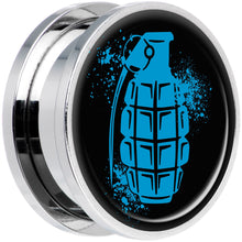 Load image into Gallery viewer, Blue Grenade Steel Screw Fit Plug Set 20mm
