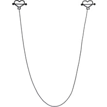 Load image into Gallery viewer, Black Anodized Heart to Heart Dangle Nipple Chain