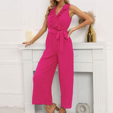 Load image into Gallery viewer, V-Neck Sleeveless Straight Summer Jumpsuit