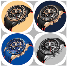 Load image into Gallery viewer, Men's Waterproof Modern Watch With Rubber Straps Multifunction Watches Unique Design Perfect Gift