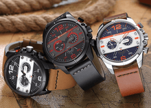 Load image into Gallery viewer, Men's Waterproof Retro Style Watch With Excellent Background, Chronometers Large Numbers Perfect Gift