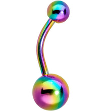 Load image into Gallery viewer, Multi Color Anodized Titanium Belly Ring Set of 5