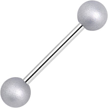 Load image into Gallery viewer, Silver Silicone Coated Acrylic Ball End Barbell Tongue Ring