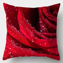Load image into Gallery viewer, Valentines Day Red Heart And Flowers Pillow Cover Decorative Cushion Case Home Decor Sofa Couch Bedroom Car Flower Pillow Covers Love Pillow Covers Decorative Linen Square Throw Pillow Covers Couple Cushion Cases Home Decor for Sofa Bedroom Car 45x45cm