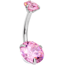 Load image into Gallery viewer, Pink Gem Swagger Sweep Dangle Belly Ring