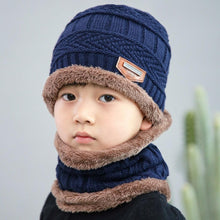 Load image into Gallery viewer, Velvet Cap Parent Child Super Warm Winter Balaclava Beanies Knitted Hat Scarf For Girl Boy Hats Outdoor Sport Warm Beanies Hat For Men Knitted Hats Bandana Hiking Camping Kid Neck Warmer Cap Winter Balaclava Beanies Mother Hat Women Warm Thick Balaclava
