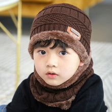 Load image into Gallery viewer, Velvet Cap Parent Child Super Warm Winter Balaclava Beanies Knitted Hat Scarf For Girl Boy Hats Outdoor Sport Warm Beanies Hat For Men Knitted Hats Bandana Hiking Camping Kid Neck Warmer Cap Winter Balaclava Beanies Mother Hat Women Warm Thick Balaclava
