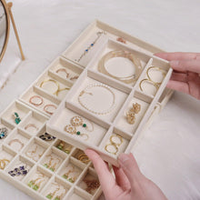 Load image into Gallery viewer, Velvet Jewelry Box Display Tray Drawer Storage Jewelry Holder For Ring Earrings Necklace Bracelet Soft Velvet Organizer Case Velvet Display Holder for Earrings Ring Bracelet Necklace