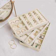 Load image into Gallery viewer, Velvet Jewelry Box Display Tray Drawer Storage Jewelry Holder For Ring Earrings Necklace Bracelet Soft Velvet Organizer Case Velvet Display Holder for Earrings Ring Bracelet Necklace