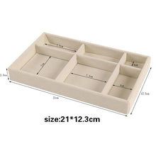 Load image into Gallery viewer, Velvet Jewelry Display Stackable Exquisite Jewelry Holder Portable Ring Earrings Necklace Organizer Box organizer Velvet Drawer Organizer Showcase Jewelry Storage for Bracelet Necklace Earring Ring