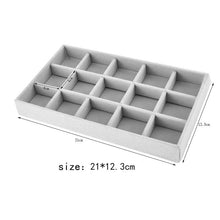 Load image into Gallery viewer, Velvet Jewelry Display Stackable Exquisite Jewelry Holder Portable Ring Earrings Necklace Organizer Box organizer Velvet Drawer Organizer Showcase Jewelry Storage for Bracelet Necklace Earring Ring