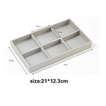 Load image into Gallery viewer, Velvet Jewelry Display Stackable Exquisite Jewelry Holder Portable Ring Earrings Necklace Organizer Box organizer Velvet Drawer Organizer Showcase Jewelry Storage for Bracelet Necklace Earring Ring